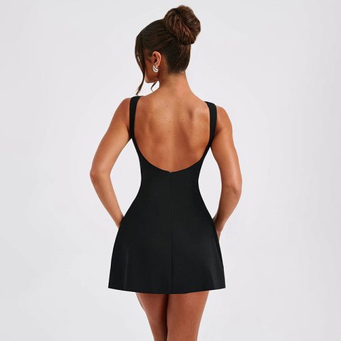 Sexy Slim-fitting Backless Dress Summer Sleeveless Short Dresses 4