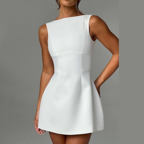 Sexy Slim-fitting Backless Dress Summer Sleeveless Short Dresses 7