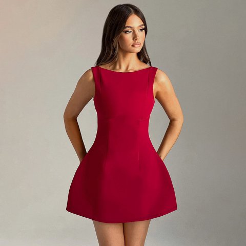 Sexy Slim-fitting Backless Dress Summer Sleeveless Short Dresses 10