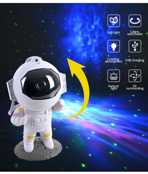 Galaxy Star Projector Starry Sky Night Light Astronaut Lamp Home Room Decor Decoration Bedroom Decorative Luminaires Gift 8