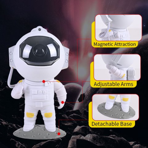 Galaxy Star Projector Starry Sky Night Light Astronaut Lamp Home Room Decor Decoration Bedroom Decorative Luminaires Gift 9