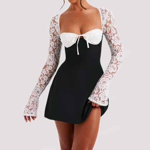 Lace Long Sleeve Dress 6