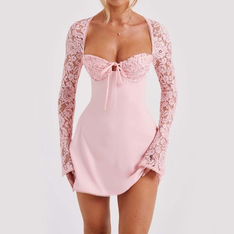 Lace Long Sleeve Dress 7