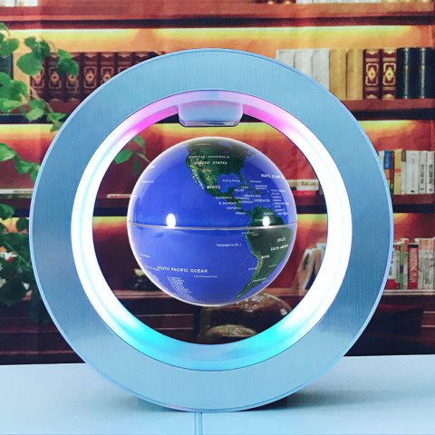 Round LED World Map Floating Globe Magnetic Levitation Light Anti Gravity Magic 4