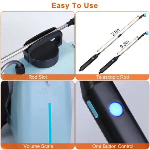 5L/1.3Gallon Electric Plant Sprayer Telescopic
