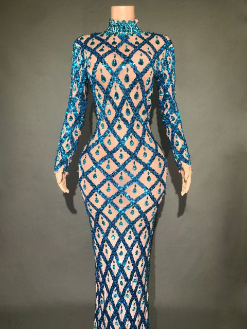 Shiny Rhinestone Women's Evening Party Formal Dress 10