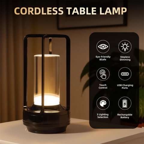 2pcs Portable Touch Control Table Lamp 5