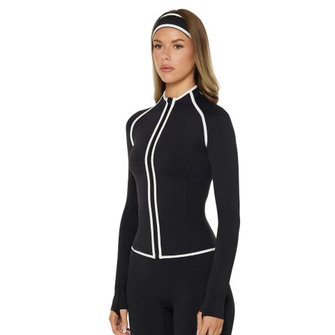 Womens Yoga Jacket Set with Trousers and Bra 4
