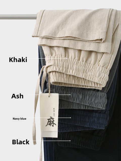 Men's Linen Blend Casual Trousers 3