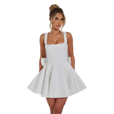 Women's Fashion Personalized Bow Party Dress 6